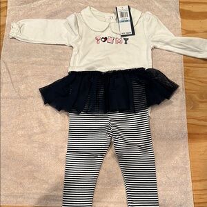 Tommy Hilfiger White and Navy Kids Matching Set